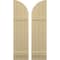 Ekena Millwork Americraft 4-Board (2 Batten) Wood Joined Board-n-Batten Shutters w/ Arch Top, ARW101BQ414X77NTH, PR ARW101BQ414X77NTH - alternate 1